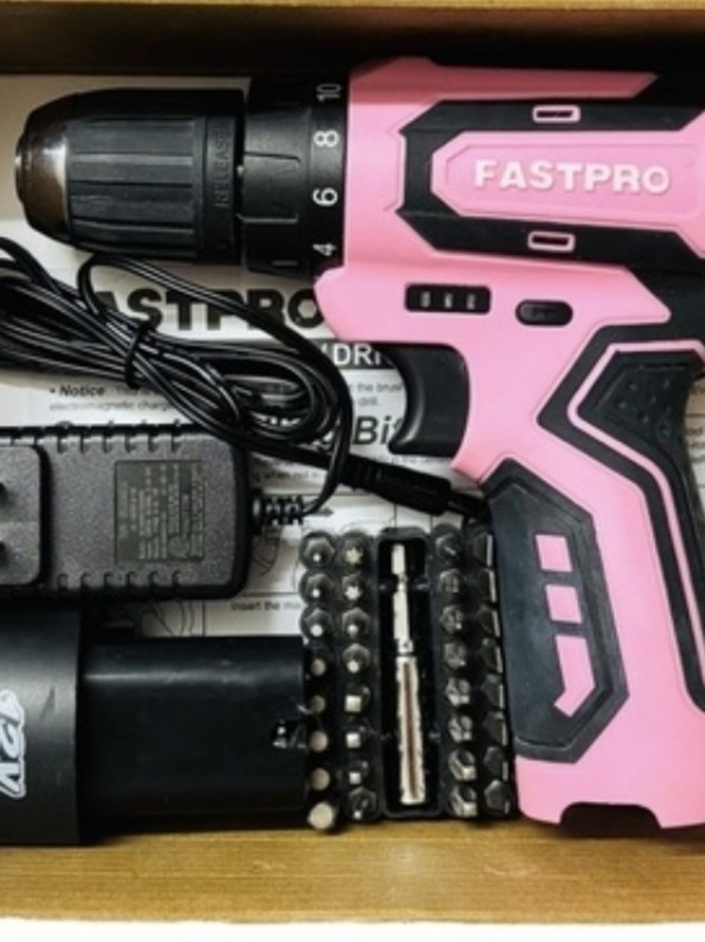 Pink Cordless Drill Driver Kit